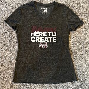 Adidas Women's Charcoal Graphic V-Neck Tee